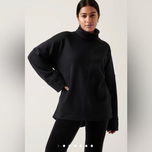 NEW w tags Cozy Karma Funnel Neck Sweatshirt in black. Oversized comfy fit.